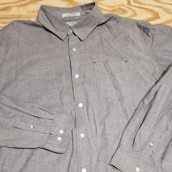 L.L. Bean Men's Shirt gray XL‎ slightly fitted - Picture 1 of 10